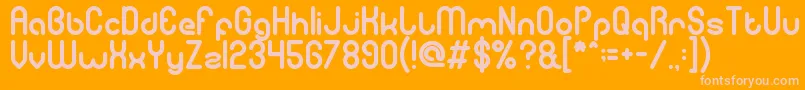 gitchgitch-Schriftart – Rosa Schriften auf orangefarbenem Hintergrund