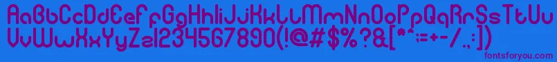 gitchgitch Font – Purple Fonts on Blue Background