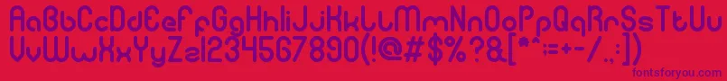 gitchgitch Font – Purple Fonts on Red Background