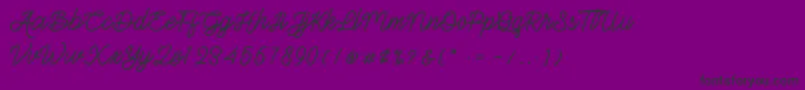 Gittelsy-Schriftart – Schwarze Schriften auf violettem Hintergrund