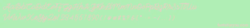 Gittelsy Font – Pink Fonts on Green Background