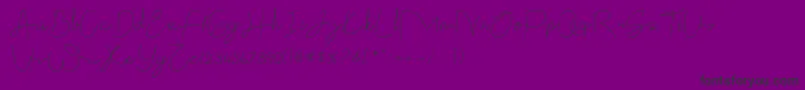 フォントGittelya – 紫の背景に黒い文字