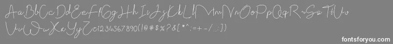 フォントGittelya – 灰色の背景に白い文字