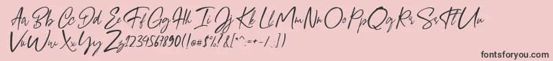 Giugliamore Font-Schriftart – Schwarze Schriften auf rosa Hintergrund