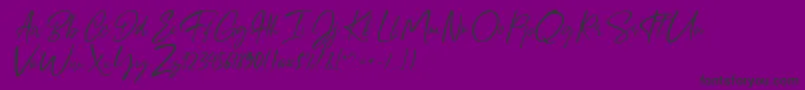 Fonte Giugliamore Font – fontes pretas em um fundo violeta