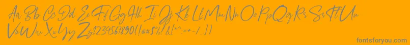 Giugliamore Font Font – Gray Fonts on Orange Background