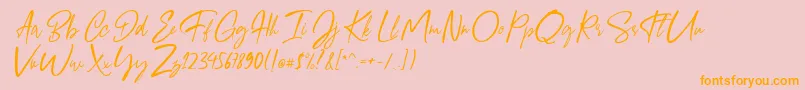 fuente Giugliamore Font – Fuentes Naranjas Sobre Fondo Rosa