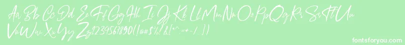 Giugliamore Font Font – White Fonts on Green Background