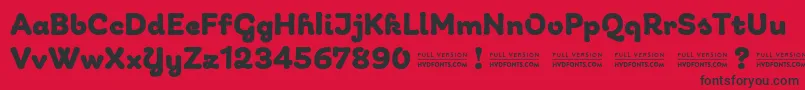 GiuliaDEMO Bold Font – Black Fonts on Red Background