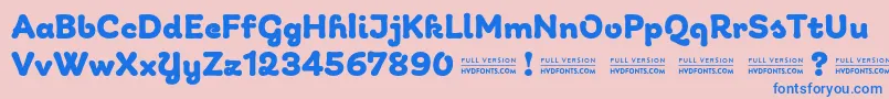 GiuliaDEMO Bold Font – Blue Fonts on Pink Background