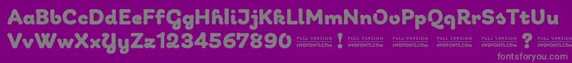 GiuliaDEMO Bold-fontti – harmaat kirjasimet violetilla taustalla