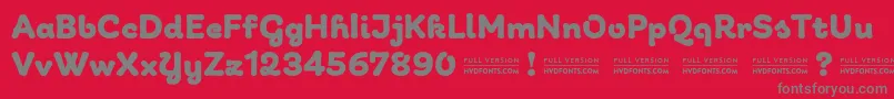 GiuliaDEMO Bold-Schriftart – Graue Schriften auf rotem Hintergrund