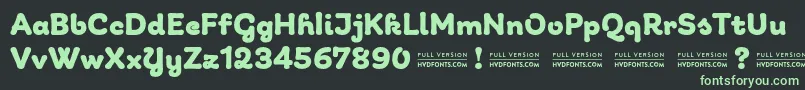 GiuliaDEMO Bold Font – Green Fonts on Black Background