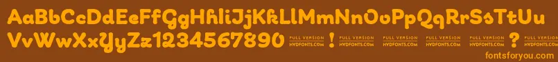 GiuliaDEMO Bold Font – Orange Fonts on Brown Background