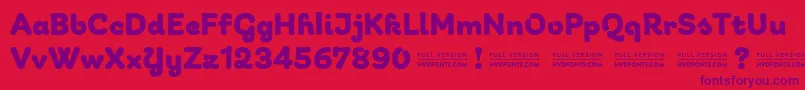 GiuliaDEMO Bold Font – Purple Fonts on Red Background