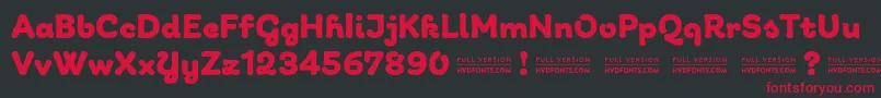 GiuliaDEMO Bold Font – Red Fonts on Black Background