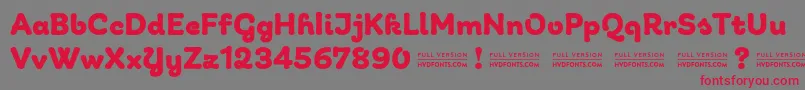 フォントGiuliaDEMO Bold – 赤い文字の灰色の背景