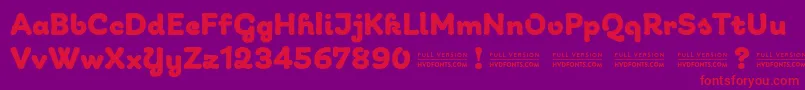 GiuliaDEMO Bold Font – Red Fonts on Purple Background