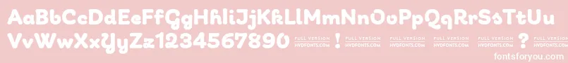 GiuliaDEMO Bold Font – White Fonts on Pink Background