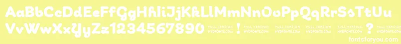 GiuliaDEMO Bold Font – White Fonts on Yellow Background