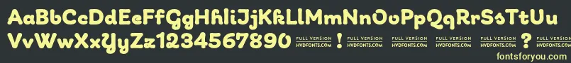 GiuliaDEMO Bold Font – Yellow Fonts on Black Background