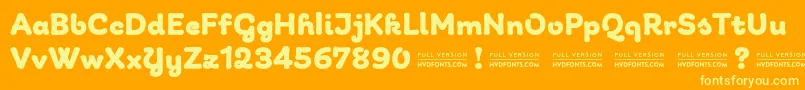 GiuliaDEMO Bold Font – Yellow Fonts on Orange Background