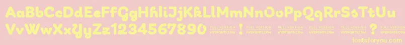 GiuliaDEMO Bold Font – Yellow Fonts on Pink Background