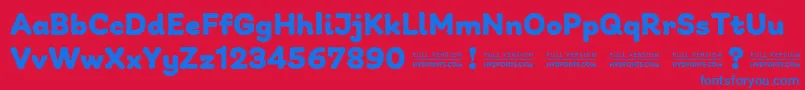 GiuliaPlainDEMO Bold Font – Blue Fonts on Red Background