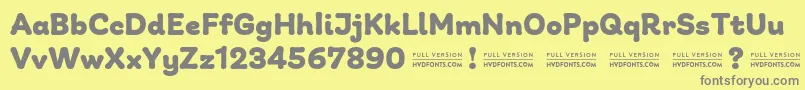 GiuliaPlainDEMO Bold Font – Gray Fonts on Yellow Background