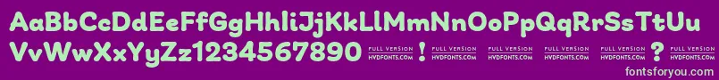 GiuliaPlainDEMO Bold Font – Green Fonts on Purple Background