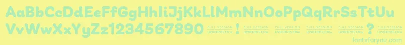GiuliaPlainDEMO Bold-Schriftart – Grüne Schriften auf gelbem Hintergrund