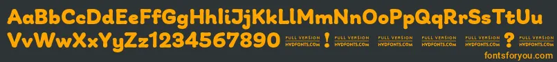 GiuliaPlainDEMO Bold Font – Orange Fonts on Black Background