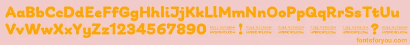 GiuliaPlainDEMO Bold Font – Orange Fonts on Pink Background