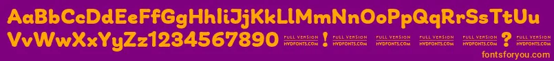 GiuliaPlainDEMO Bold Font – Orange Fonts on Purple Background