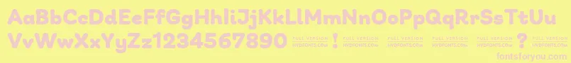 GiuliaPlainDEMO Bold Font – Pink Fonts on Yellow Background