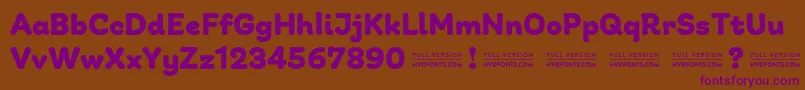 GiuliaPlainDEMO Bold Font – Purple Fonts on Brown Background