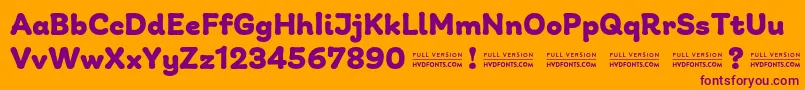 GiuliaPlainDEMO Bold Font – Purple Fonts on Orange Background