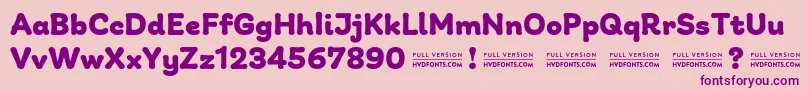 GiuliaPlainDEMO Bold Font – Purple Fonts on Pink Background