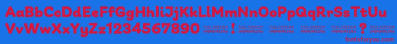 GiuliaPlainDEMO Bold Font – Red Fonts on Blue Background