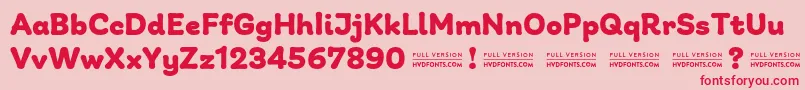 Fonte GiuliaPlainDEMO Bold – fontes vermelhas em um fundo rosa