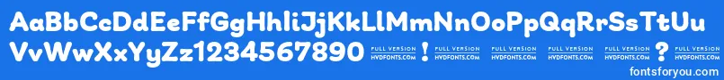 GiuliaPlainDEMO Bold Font – White Fonts on Blue Background