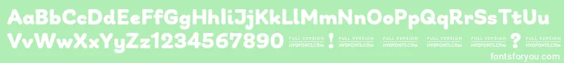 GiuliaPlainDEMO Bold Font – White Fonts on Green Background