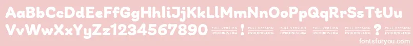 GiuliaPlainDEMO Bold Font – White Fonts on Pink Background
