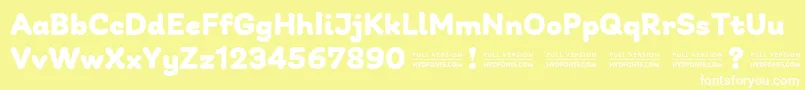 Police GiuliaPlainDEMO Bold – polices blanches sur fond jaune