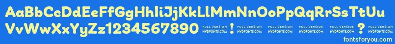GiuliaPlainDEMO Bold Font – Yellow Fonts on Blue Background
