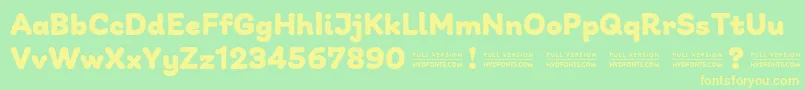 GiuliaPlainDEMO Bold Font – Yellow Fonts on Green Background