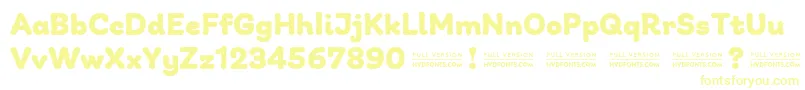 GiuliaPlainDEMO Bold Font – Yellow Fonts on White Background