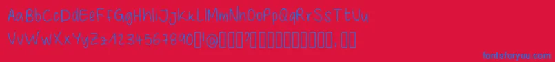 GiulysHandwriting Regular Font – Blue Fonts on Red Background