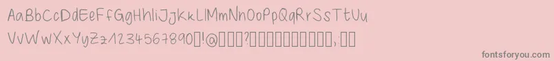 GiulysHandwriting Regular Font – Gray Fonts on Pink Background