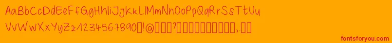 fuente GiulysHandwriting Regular – Fuentes Rojas Sobre Fondo Naranja